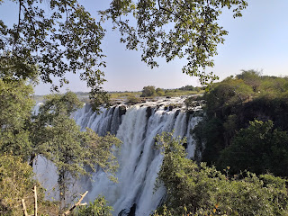 A natural wonder of the world in Zambia 