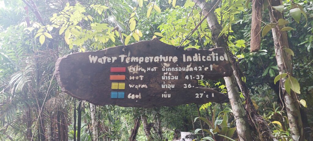 Krabi Hot springs temperature